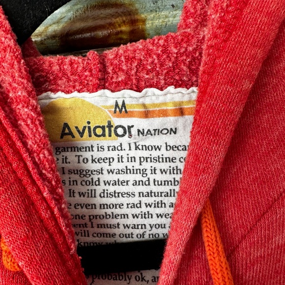 Aviator Nation California Dreaming Red Hoodie Size M - Picture 5 of 7